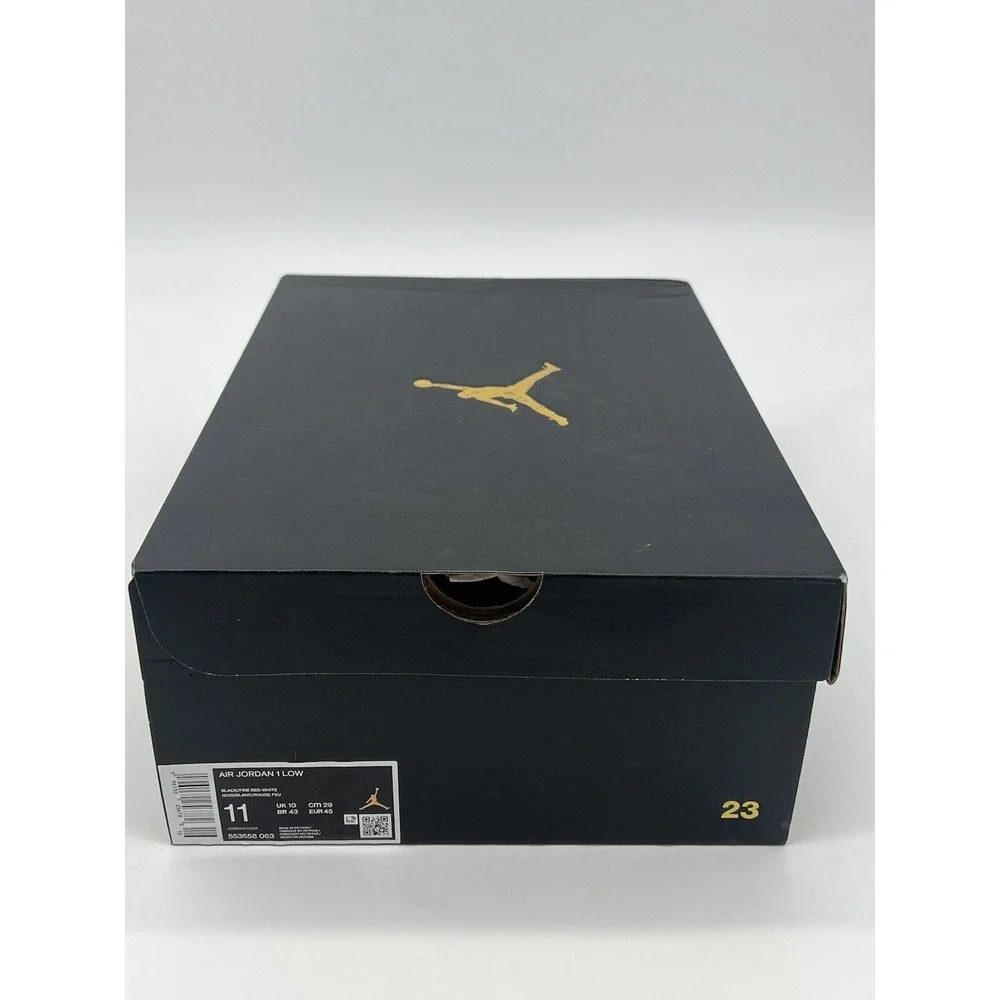 Size 11 - Jordan 1 Low White Toe 2022 553558-063 *COMPLETE BOX* New!